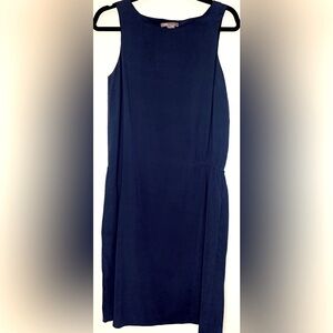 Vince Women’s Silk Navy Boat Neck Sheath Dress SZ XS!